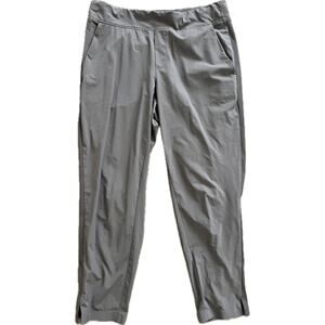 Athleta Brooklyn Mid Rise Ankle Pant Athletic Yoga Travel Work Gray 8P Tailored